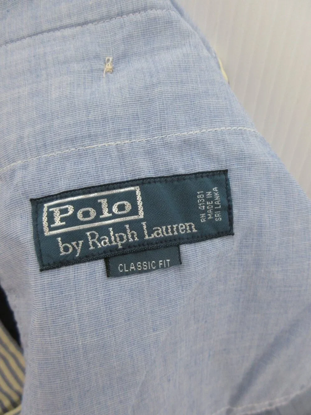 Polo Ralph Lauren Shorts 44B Big Seersucker Stripe Classic Y2K Preppy